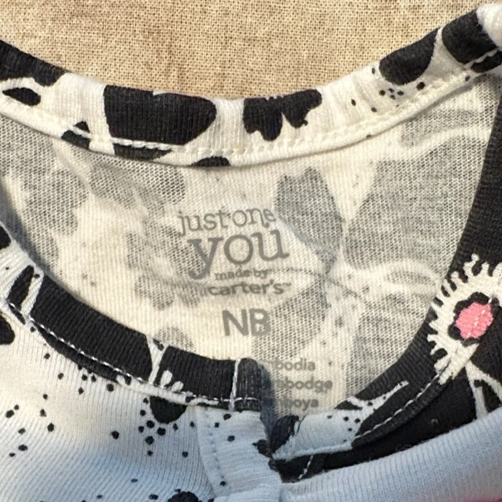 Carter's Black and White Floral Baby Top